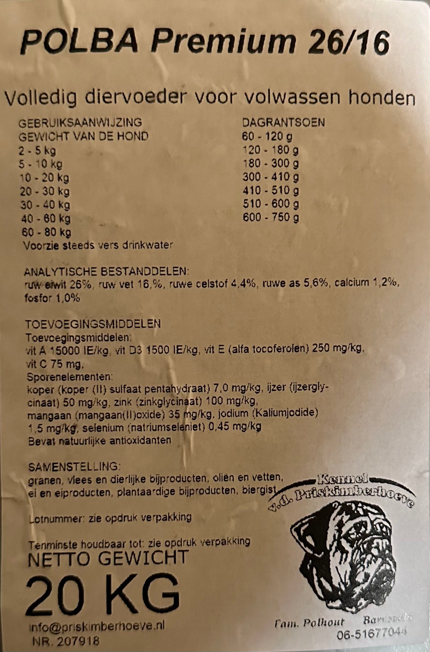 Polba Adult deluxe 20kg