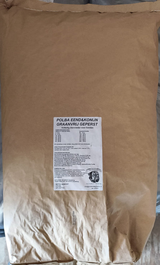 Polba eend/konijn graanvrij 15kg